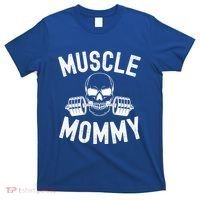 Muscle Mommy Weightlifter Mom Cool Skull Gym Mother Workout Cool Gift T-Shirt thumb 0