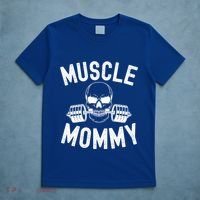 Muscle Mommy Weightlifter Mom Cool Skull Gym Mother Workout Cool Gift T-Shirt thumb 5
