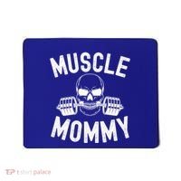 Muscle Mommy Weightlifter Mom Cool Skull Gym Mother Workout Cool Gift Mousepad thumb 0