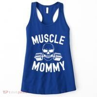 Muscle Mommy Weightlifter Mom Cool Skull Gym Mother Workout Cool Gift Women's Tank Top thumb 0