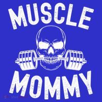 Muscle Mommy Weightlifter Mom Cool Skull Gym Mother Workout Cool Gift Baby Bodysuit thumb 2
