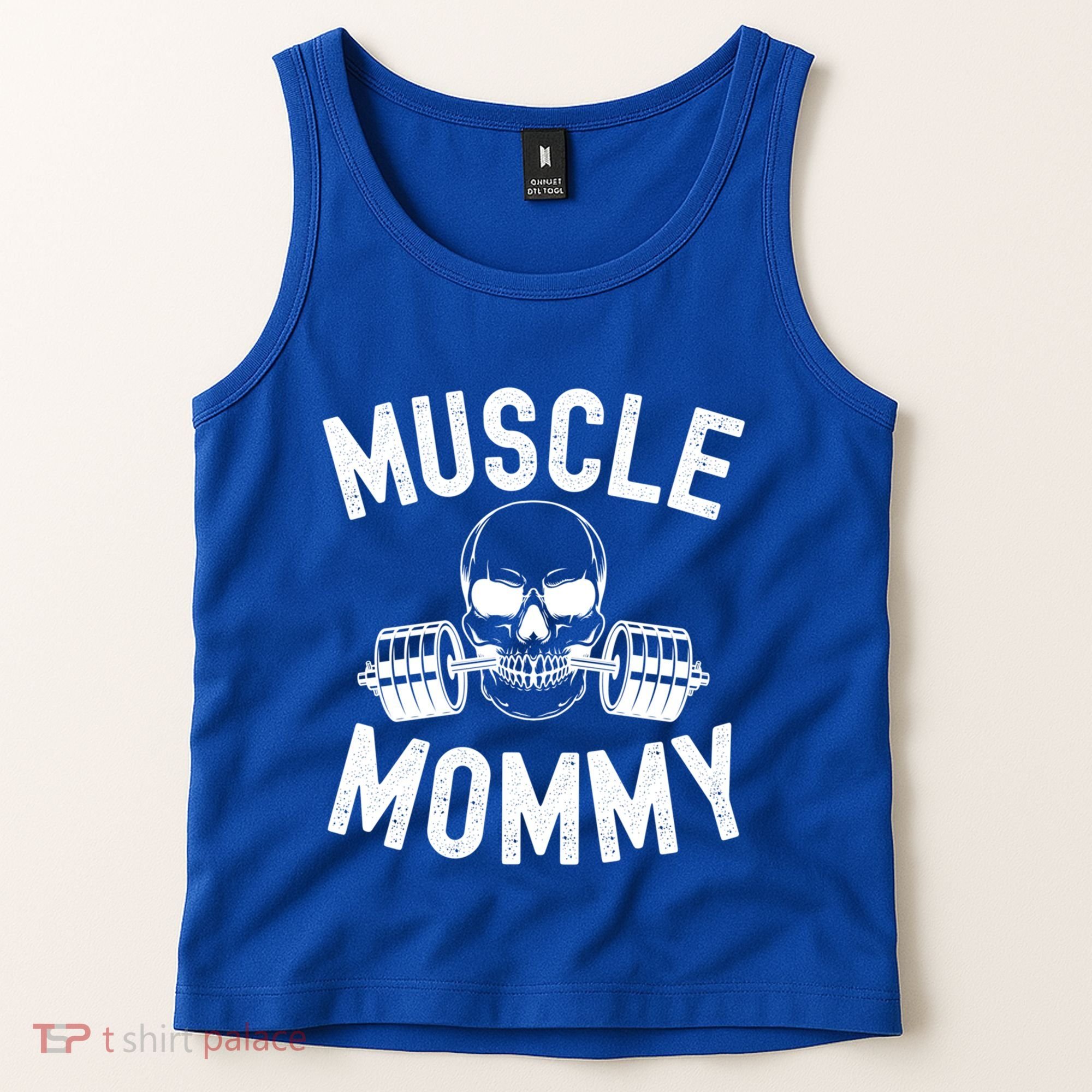 Muscle Mommy Weightlifter Mom Cool Skull Gym Mother Workout Cool Gift Tank Top