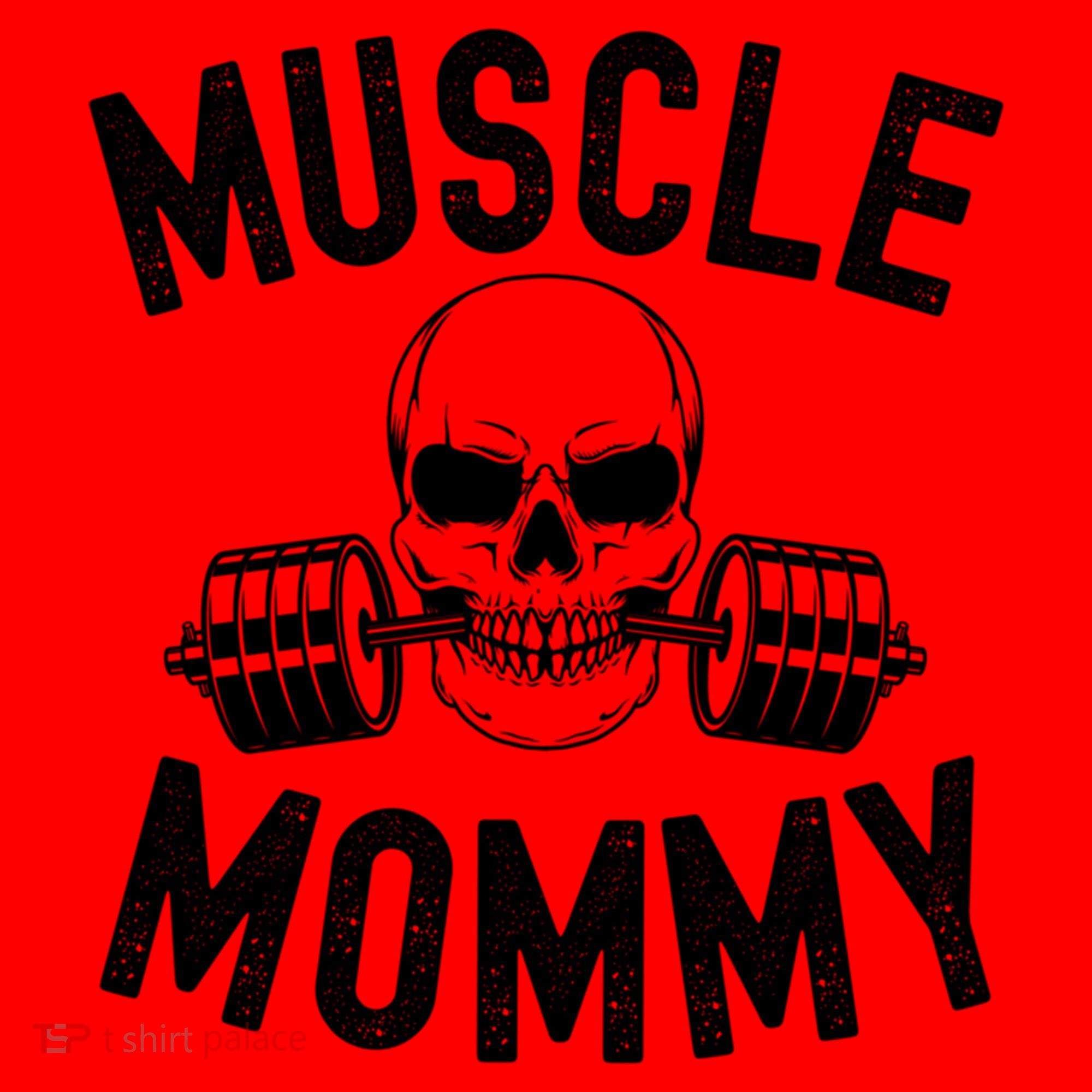 Muscle Mommy Weightlifter Mom Cool Skull Gym Mother Workout Cool Gift Santa Hat