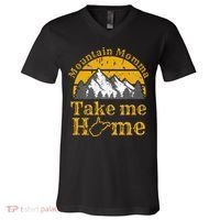 Mountain Momma West Virginia Take Me Home WV Map Mountains V-Neck T-Shirt thumb 0