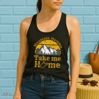 Mountain Momma West Virginia Take Me Home WV Map Mountains Women's Tank Top thumb 2
