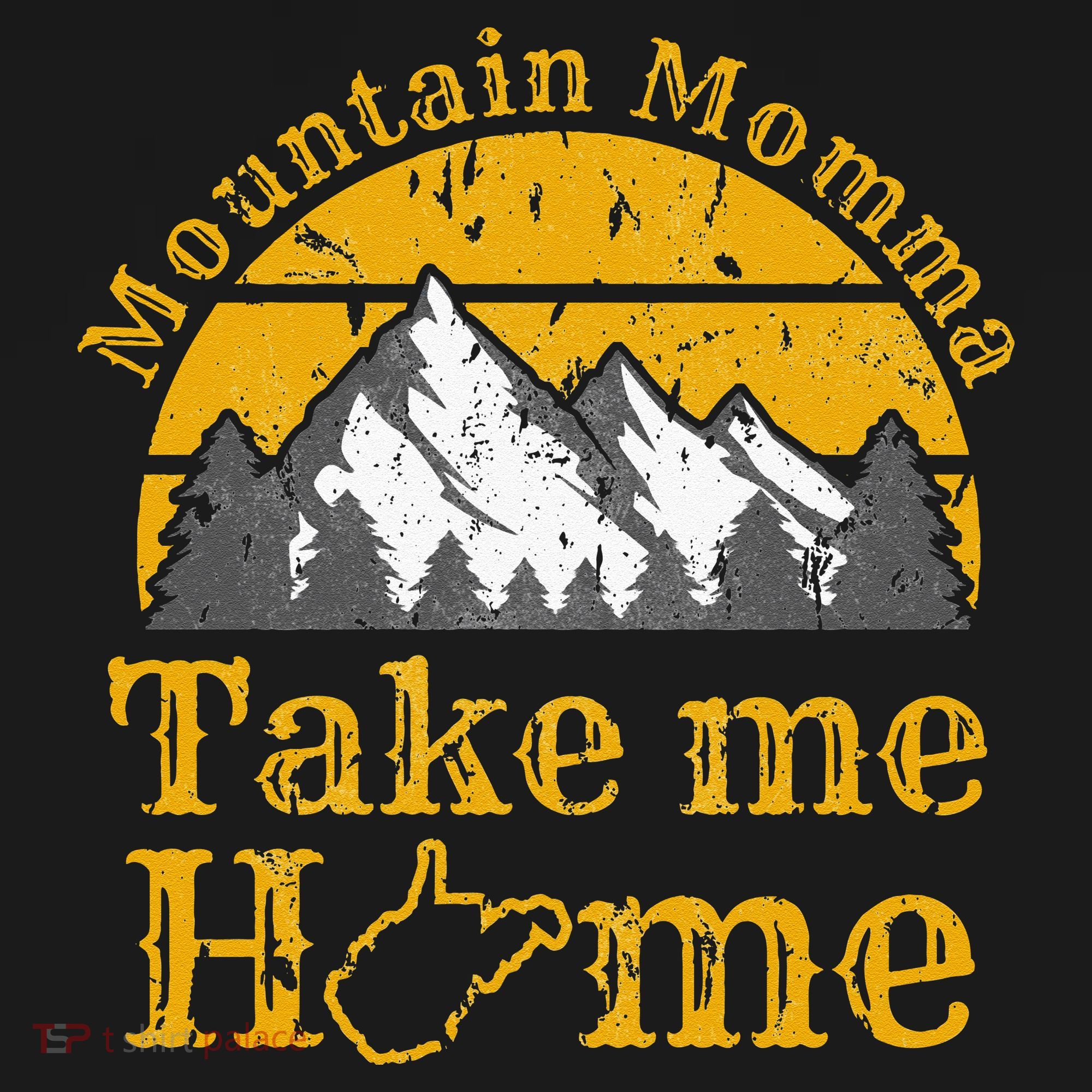 Mountain Momma West Virginia Take Me Home WV Map Mountains Baby Bodysuit