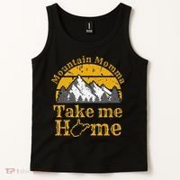 Mountain Momma West Virginia Take Me Home WV Map Mountains Tank Top thumb 2