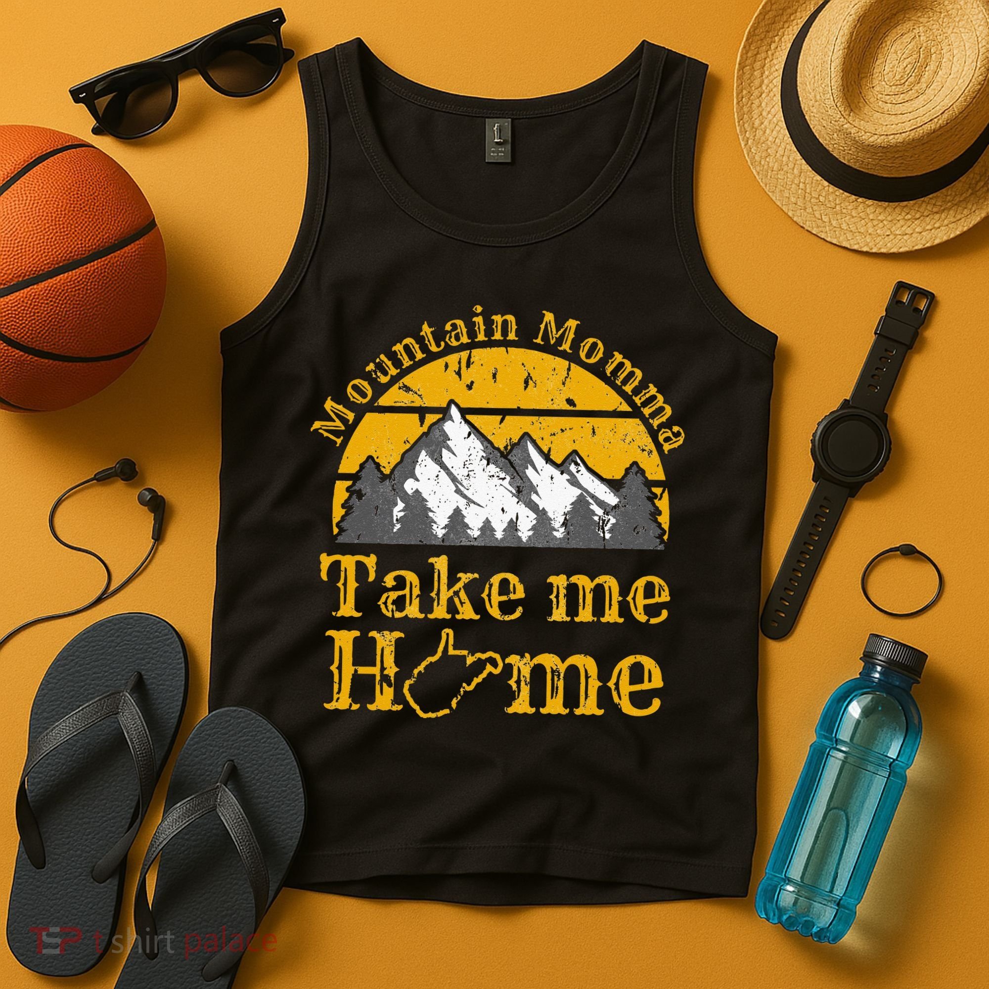 Mountain Momma West Virginia Take Me Home WV Map Mountains Tank Top