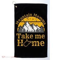 Mountain Momma West Virginia Take Me Home WV Map Mountains Golf Towel thumb 0