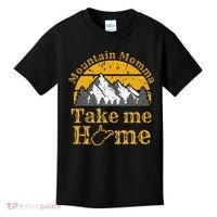 Mountain Momma West Virginia Take Me Home WV Map Mountains Kids T-Shirt thumb 0