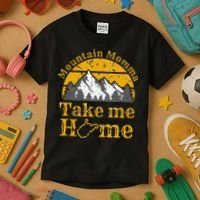 Mountain Momma West Virginia Take Me Home WV Map Mountains Kids T-Shirt thumb 3