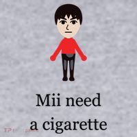 Mii Need A Cigarette Funny Wii Women's Sweatshirt thumb 2