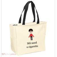 Mii Need A Cigarette Funny Wii Tote Bag thumb 2