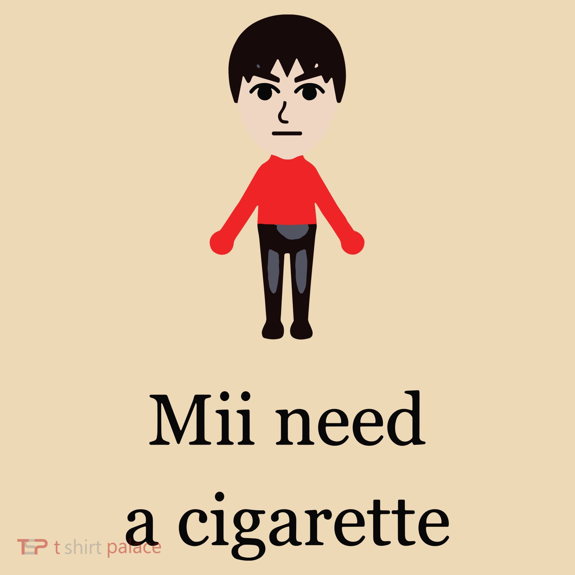 Mii Need A Cigarette Funny Wii Tote Bag