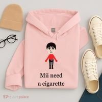 Mii Need A Cigarette Funny Wii Hoodie thumb 4