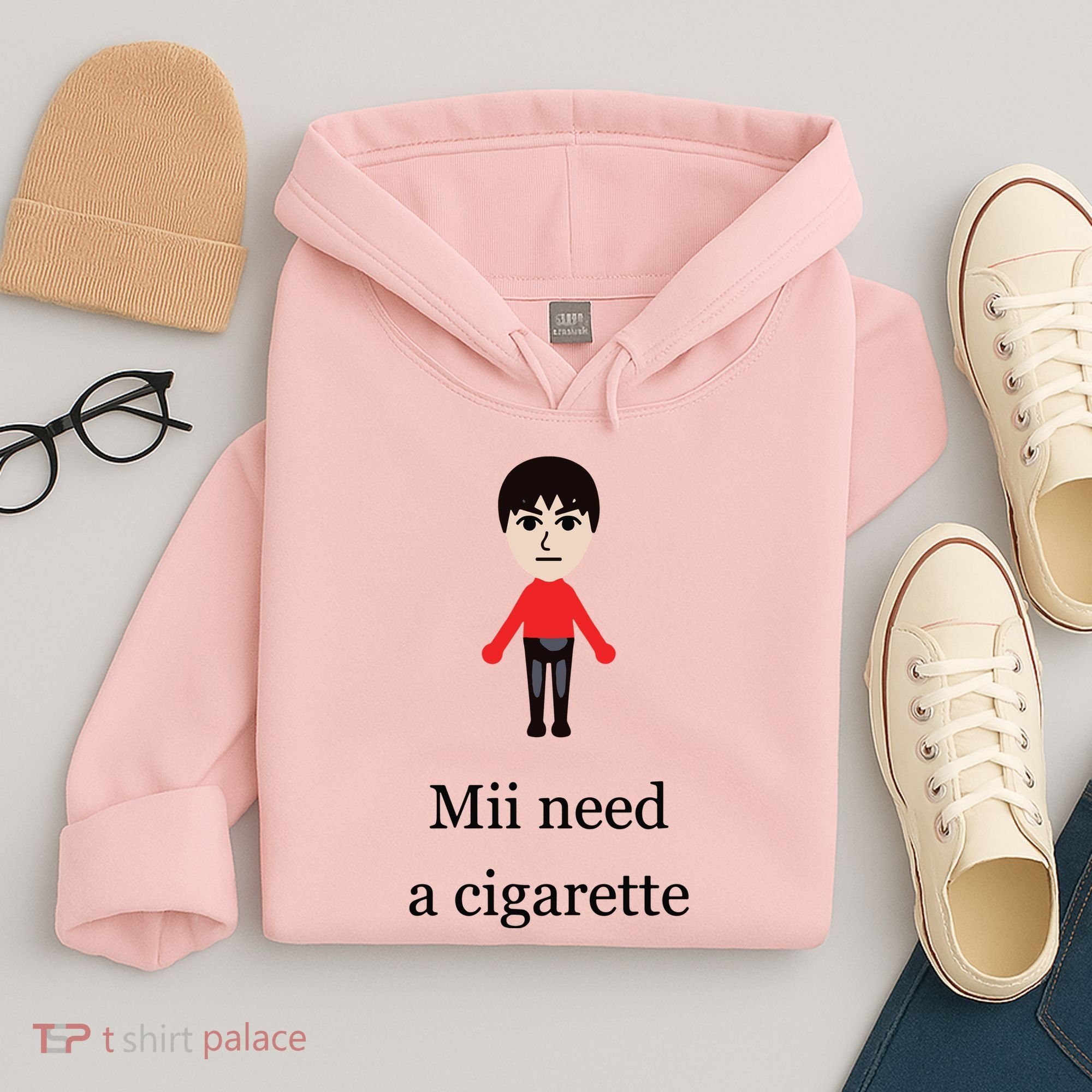 Mii Need A Cigarette Funny Wii Hoodie
