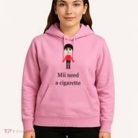 Mii Need A Cigarette Funny Wii Hoodie thumb 5