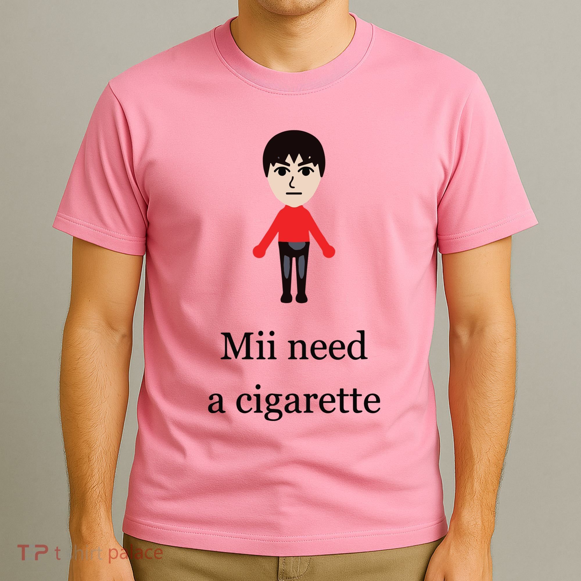 Mii Need A Cigarette Funny Wii T-Shirt