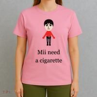 Mii Need A Cigarette Funny Wii T-Shirt thumb 4