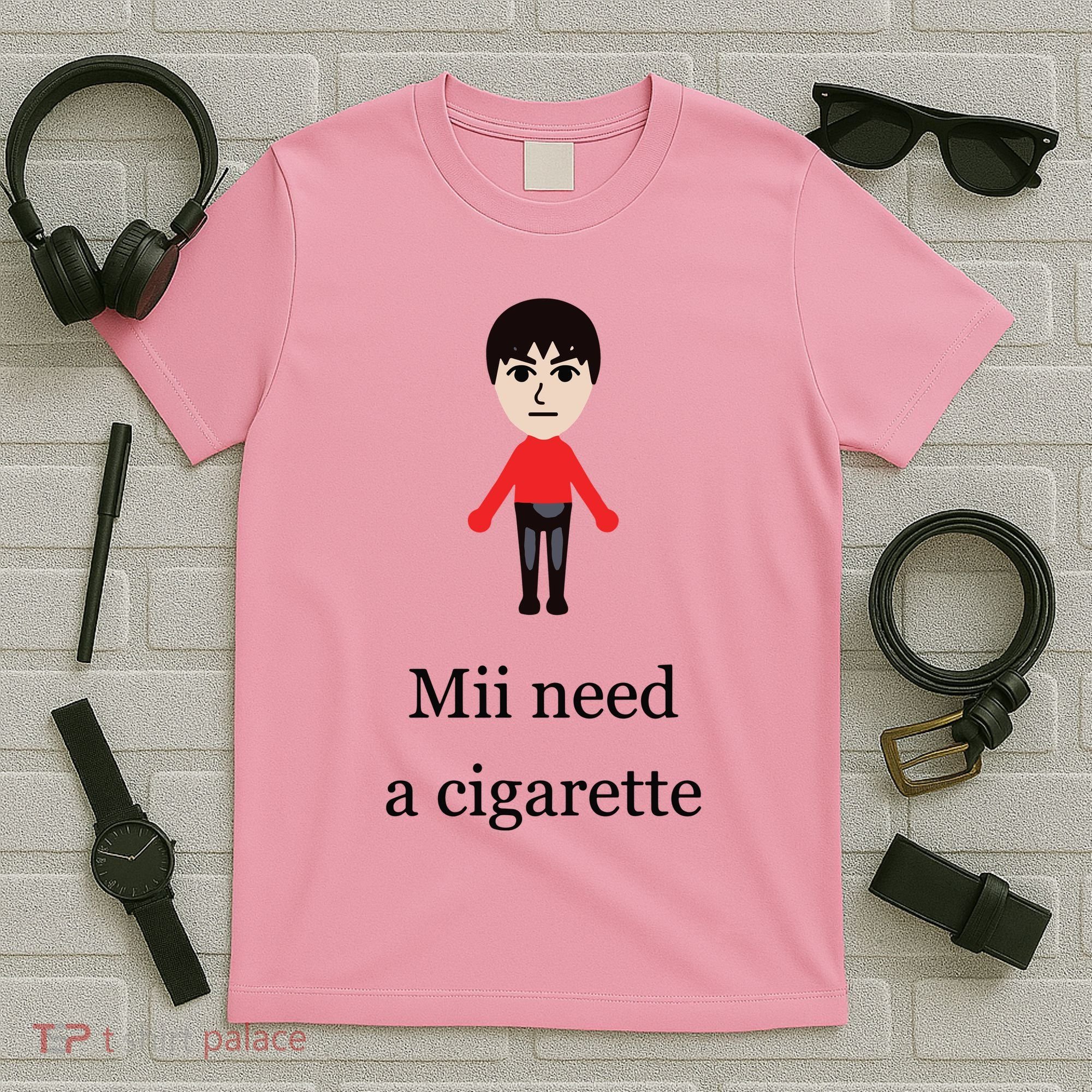 Mii Need A Cigarette Funny Wii T-Shirt