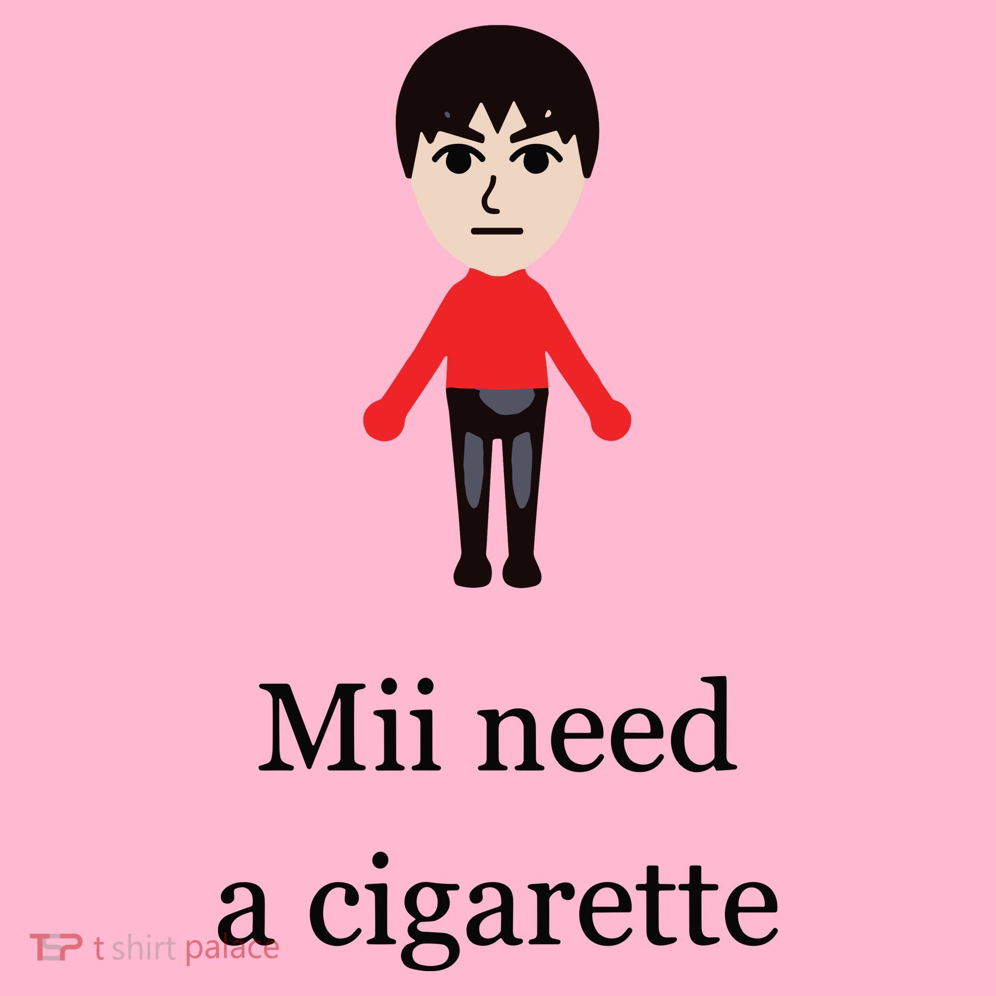 Mii Need A Cigarette Funny Wii T-Shirt
