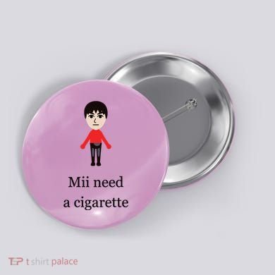 Mii Need A Cigarette Funny Wii Button