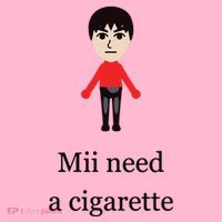 Mii Need A Cigarette Funny Wii Coaster thumb 2