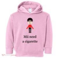 Mii Need A Cigarette Funny Wii Toddler Hoodie thumb 0