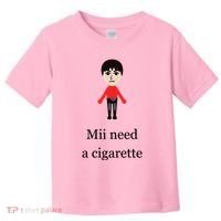 Mii Need A Cigarette Funny Wii Toddler T-Shirt thumb 0