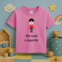 Mii Need A Cigarette Funny Wii Toddler T-Shirt thumb 3
