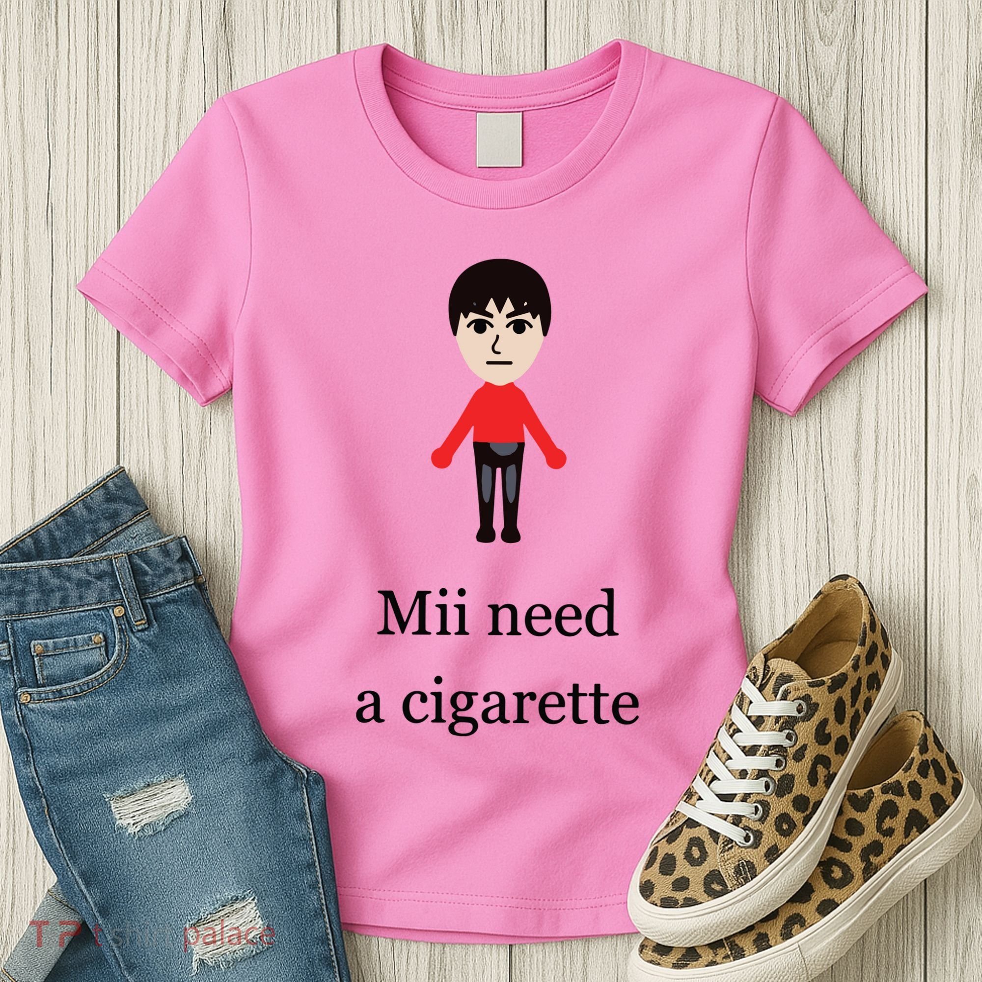 Mii Need A Cigarette Funny Wii Women's T-Shirt