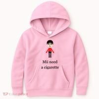 Mii Need A Cigarette Funny Wii Kids Hoodie thumb 0