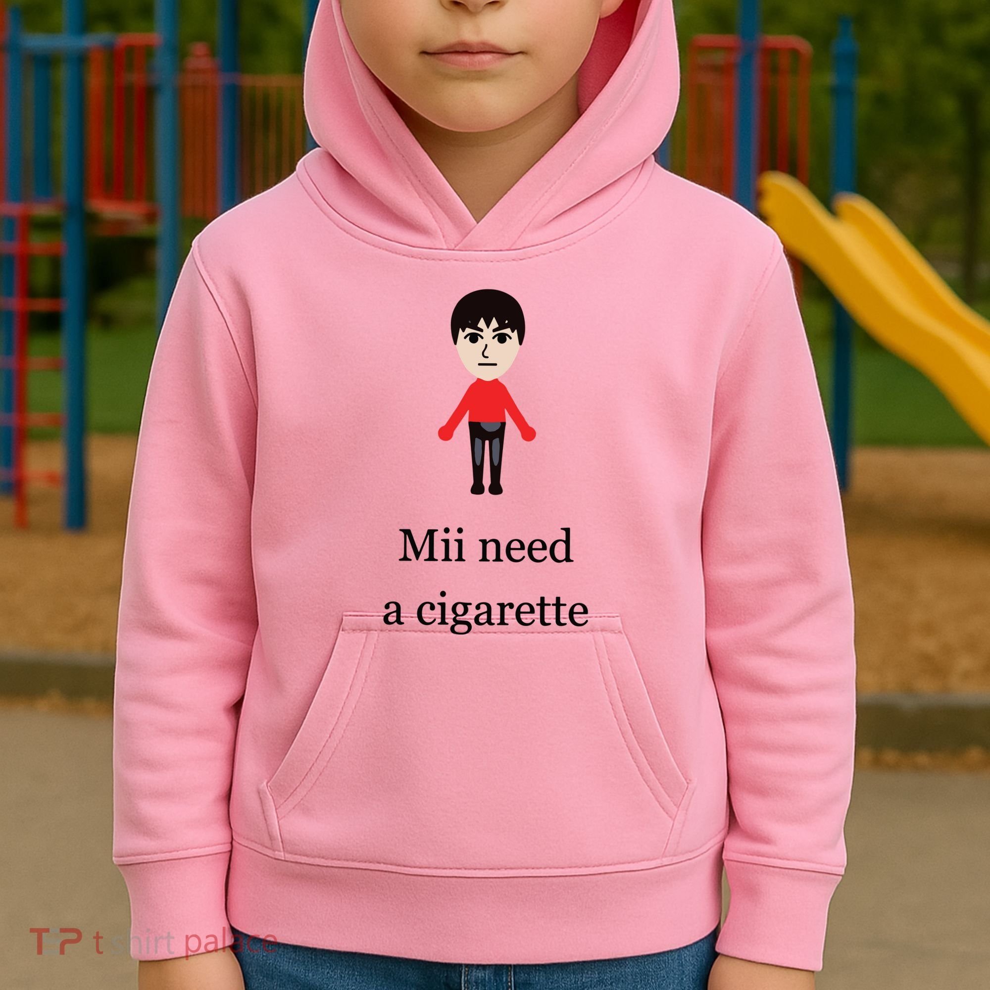 Mii Need A Cigarette Funny Wii Kids Hoodie