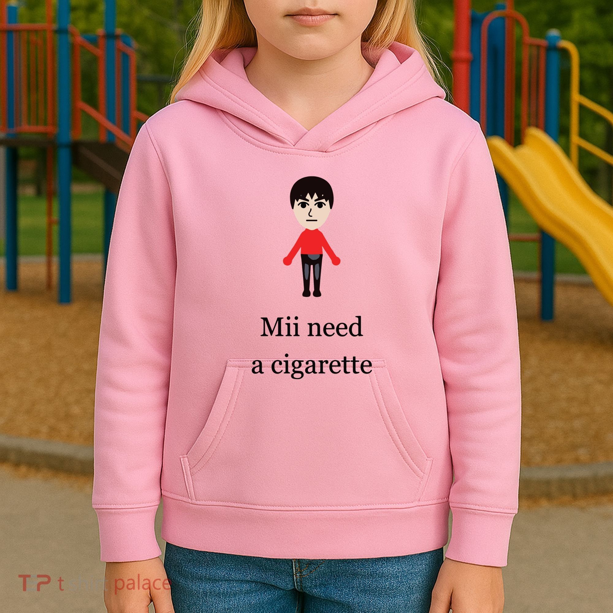 Mii Need A Cigarette Funny Wii Kids Hoodie