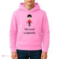 Mii Need A Cigarette Funny Wii Kids Hoodie thumb 4