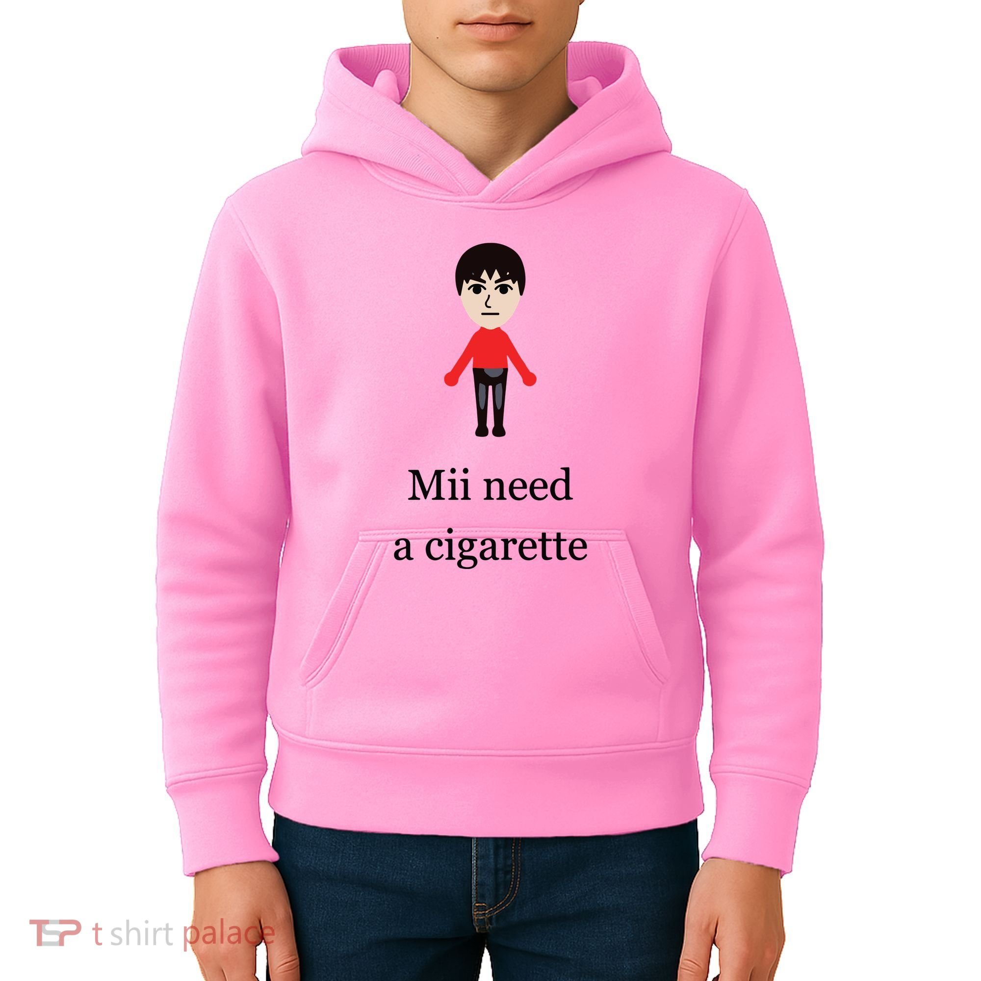 Mii Need A Cigarette Funny Wii Kids Hoodie