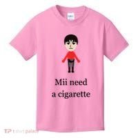 Mii Need A Cigarette Funny Wii Kids T-Shirt thumb 0