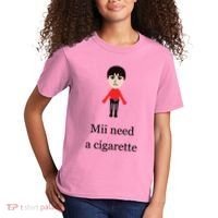 Mii Need A Cigarette Funny Wii Kids T-Shirt thumb 2