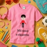 Mii Need A Cigarette Funny Wii Kids T-Shirt thumb 3