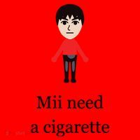 Mii Need A Cigarette Funny Wii Santa Hat thumb 1