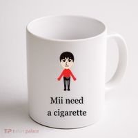 Mii Need A Cigarette Funny Wii Coffee Mug thumb 1