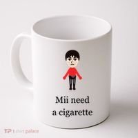 Mii Need A Cigarette Funny Wii Coffee Mug thumb 0