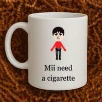 Mii Need A Cigarette Funny Wii Coffee Mug thumb 2