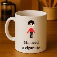 Mii Need A Cigarette Funny Wii Coffee Mug thumb 4