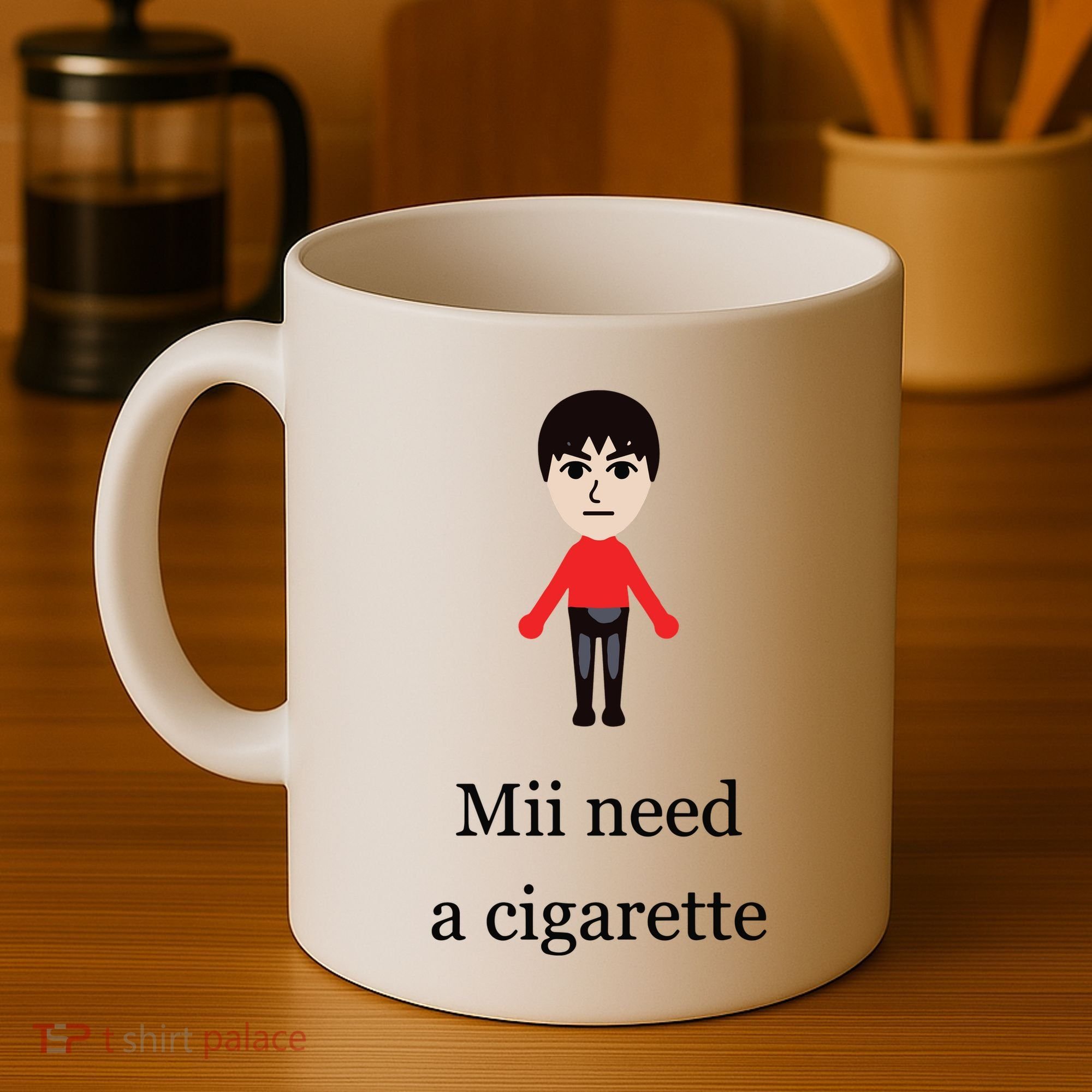Mii Need A Cigarette Funny Wii Coffee Mug