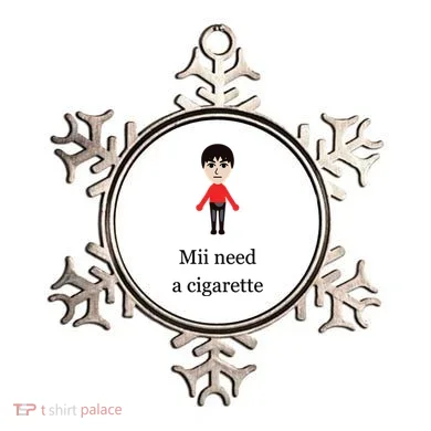Mii Need A Cigarette Funny Wii Ornament