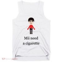 Mii Need A Cigarette Funny Wii Tank Top thumb 0