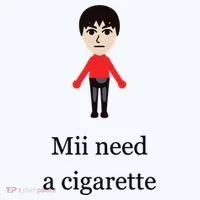 Mii Need A Cigarette Funny Wii Tank Top thumb 6