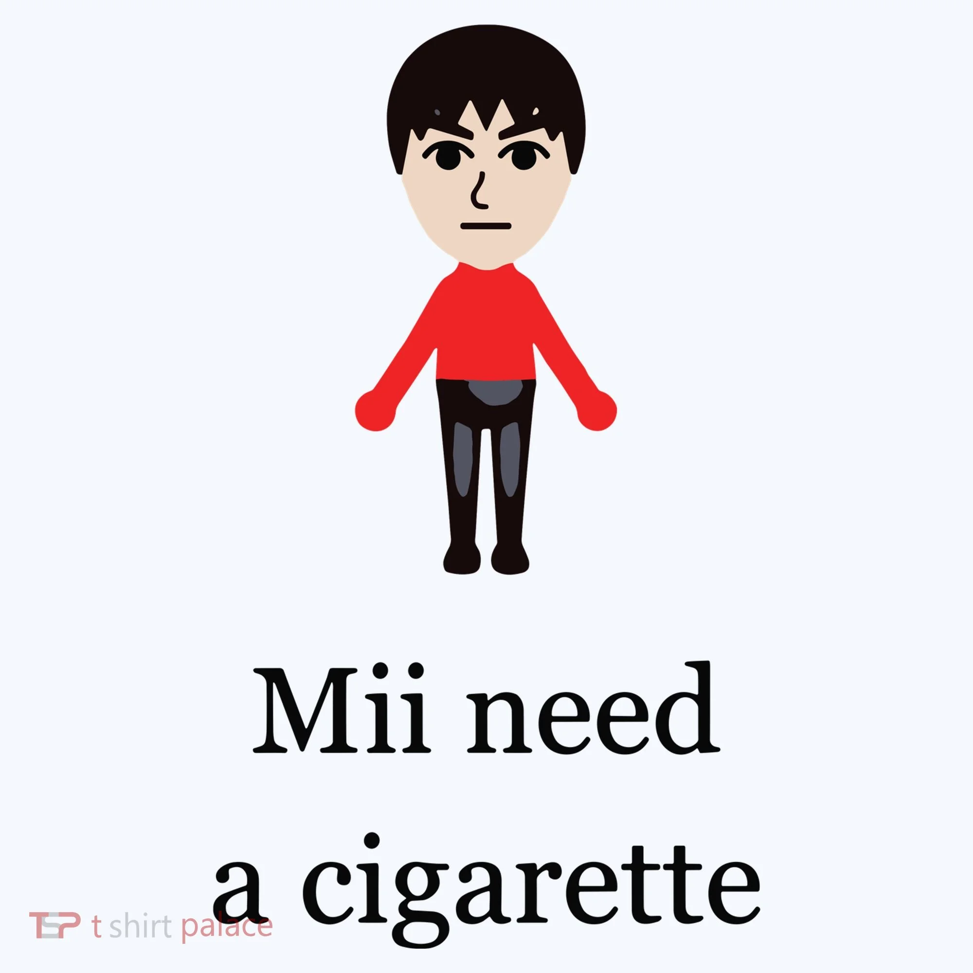 Mii Need A Cigarette Funny Wii Tank Top