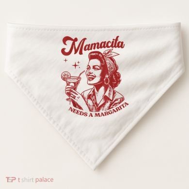 Mamacita Needs A Margarita Retro USA-Made Doggie Bandana